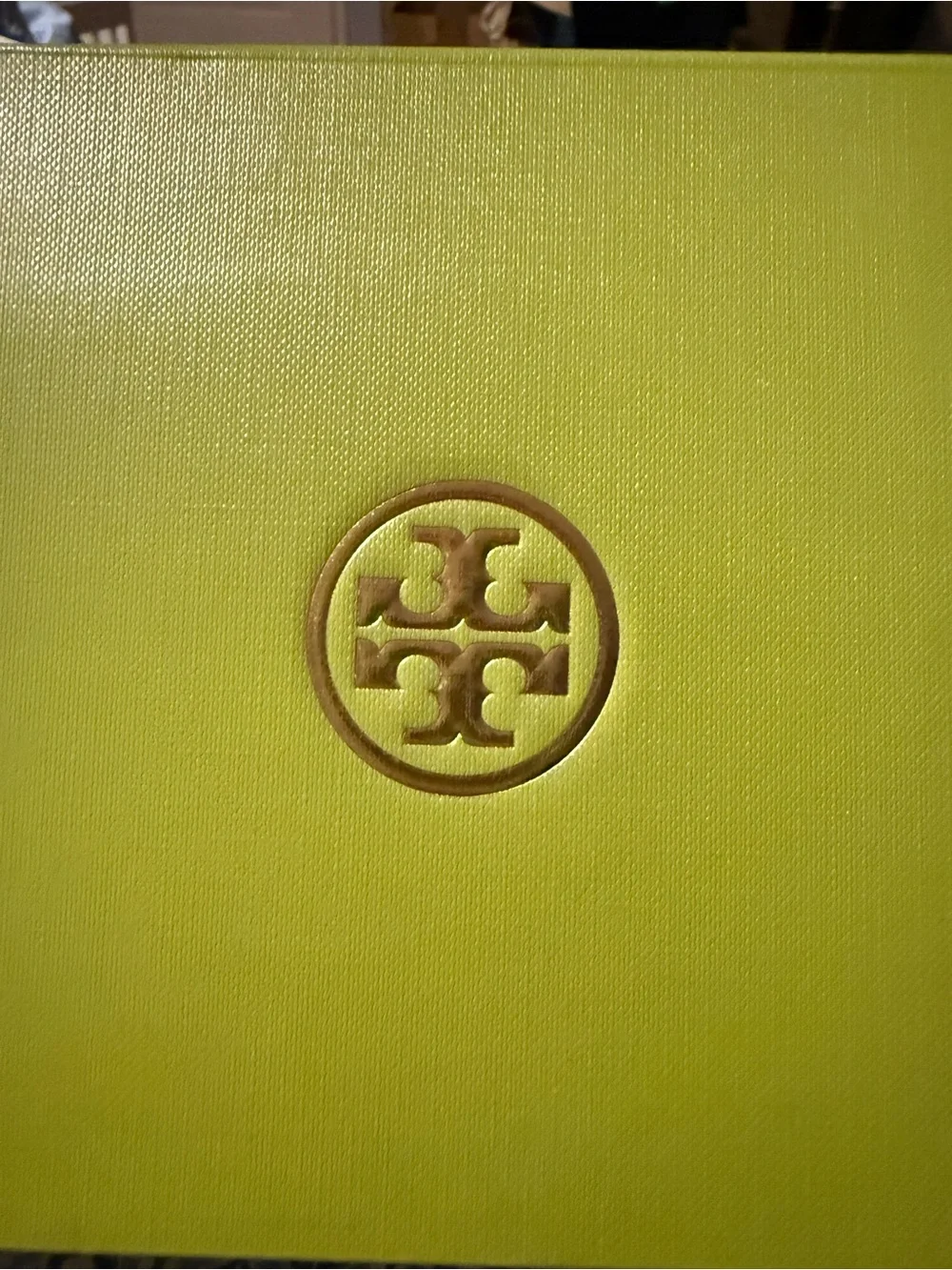 Tory Burch Black Textured Logo Ballet Flats